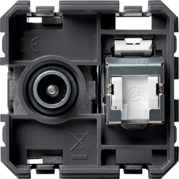 GALLERY TV SOCKET SIMPLE + RJ45 Cat6 2 ST. image 1