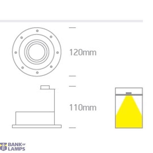 BLACK GU10 10W TRIMLESS DARK LIGHT ADJUSTABLE image 2