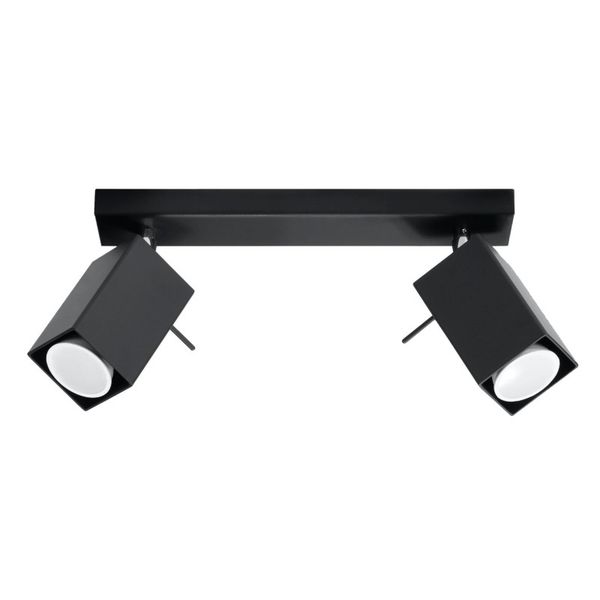 CEILING LAMP MERIDA 2 BLACK GU10 2X40W IP20 image 1