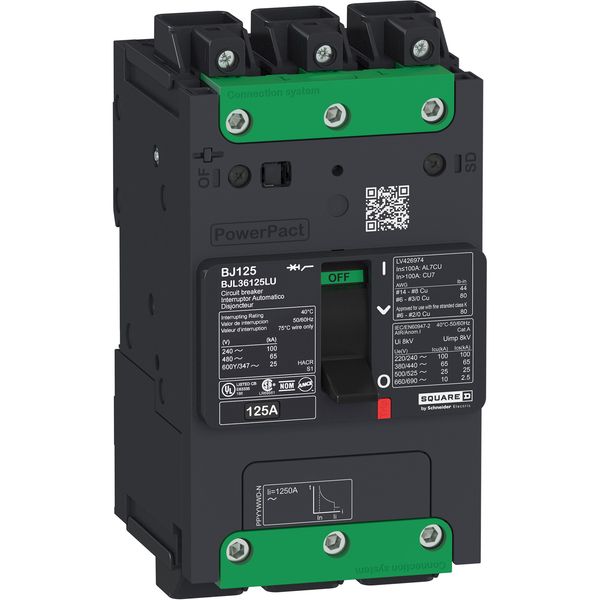 MCCB 25KA 600Y/347V UL 60A 3P EVERLINK image 1