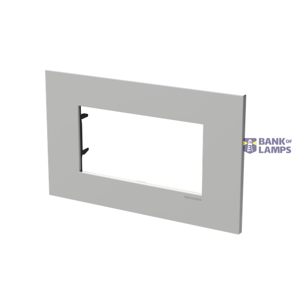 Frame - 1-gang / 4-modules - Niessen logo - Silver image 2