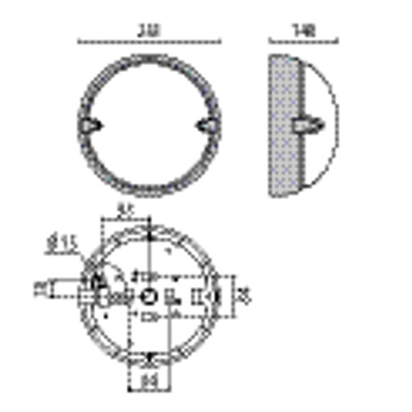 CHIP OVALE 25 GRILL WIT E27 image 7