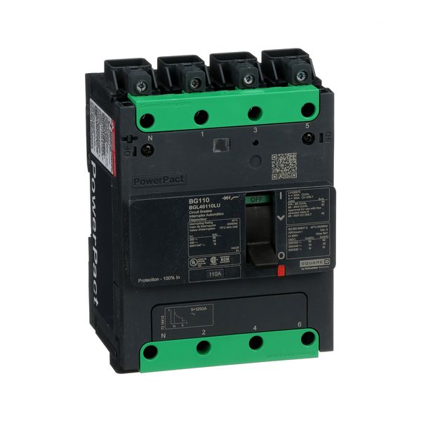 MCCB 600Y/347V 110A 4P 18KA EVERLINK image 1