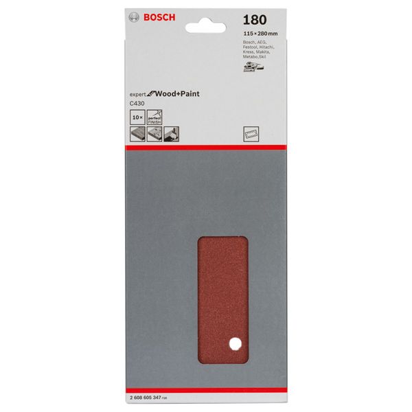 C430 sanding sheet, pack of 10 115 x 280 mm, 180 image 2