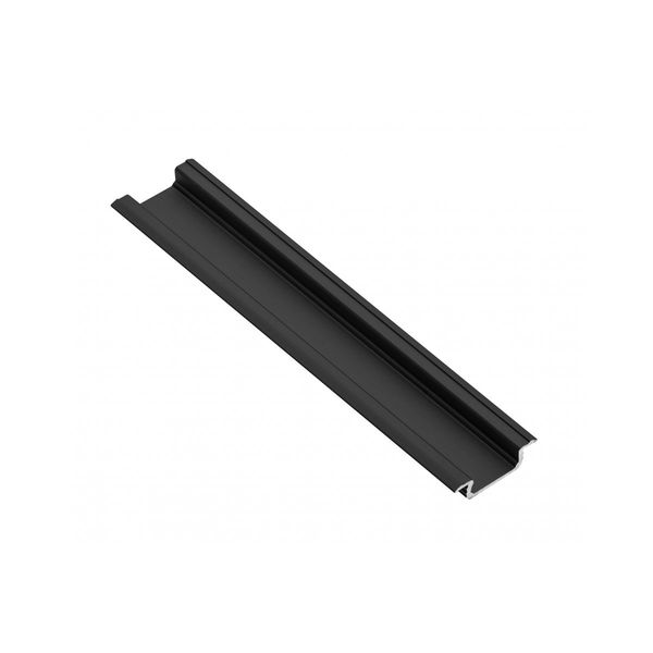 Profile GLAX for LED strip, recessed, 2 m, black image 1