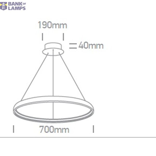 WHITE LED 40W WW IP20 230V image 3