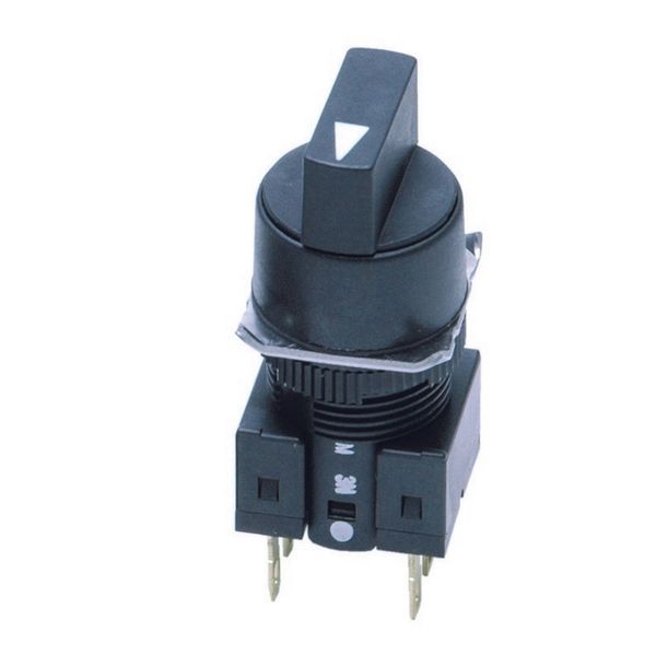 Selector switch, non-illuminated,lever type, round, 2 notches, spring- A16S2013M image 3