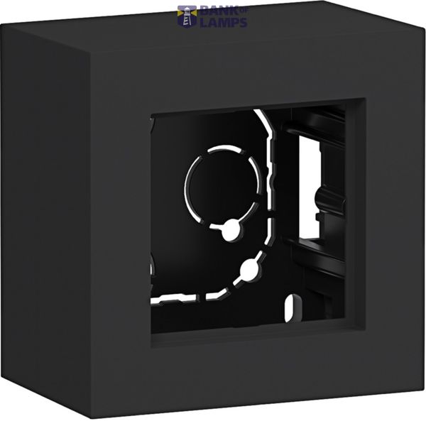 Enclosure, single, high design, surface-mount, A.8, matte night black image 1