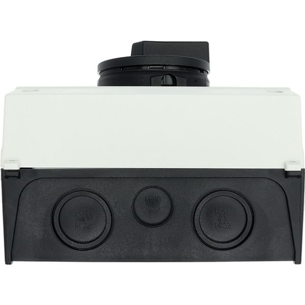 P3-63/I4/SVB-SW/HI11 Main switch, P3, 63 A, surface mounting, 3 pole, 1 N/O, 1 N/C, STOP function, With black rotary handle and locking ring, Lockable in the 0 (Off) posit image 3