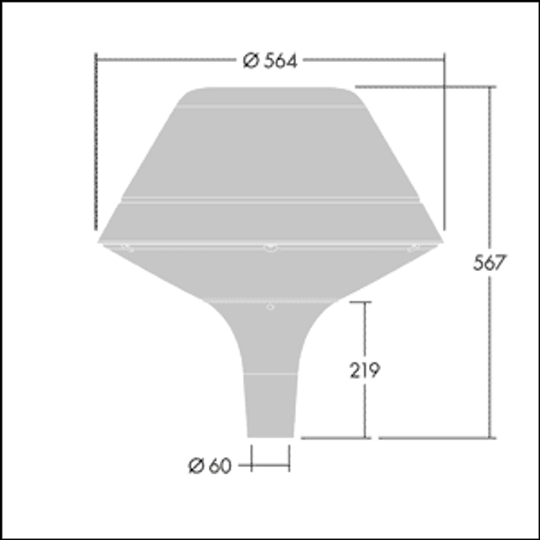 PLI O 24L35-740 R/S BS 3550 T60 CL1 ANT - LED Amenity lighting lantern image 3