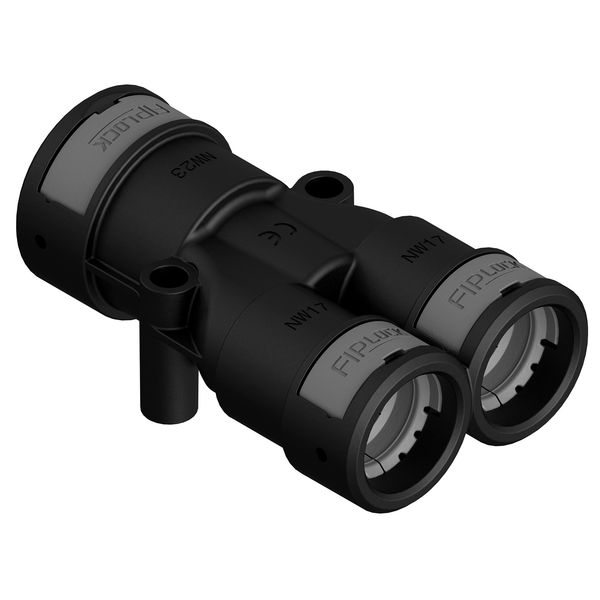 AYPA-483636B zwart  Y-verdeelstuk image 1