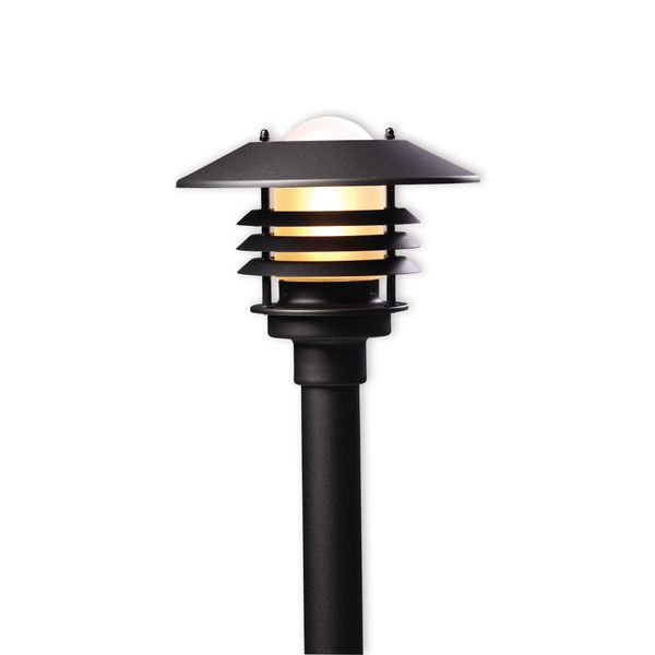 Pole mount. luminaire AVG01M 75W E27 BK image 1