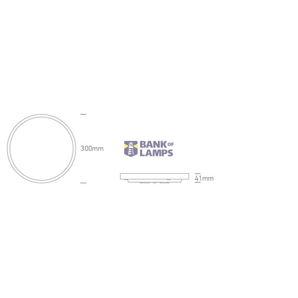 WHITE PLAFO 22W+3W BACKLIT CCTV IP20 230V image 3
