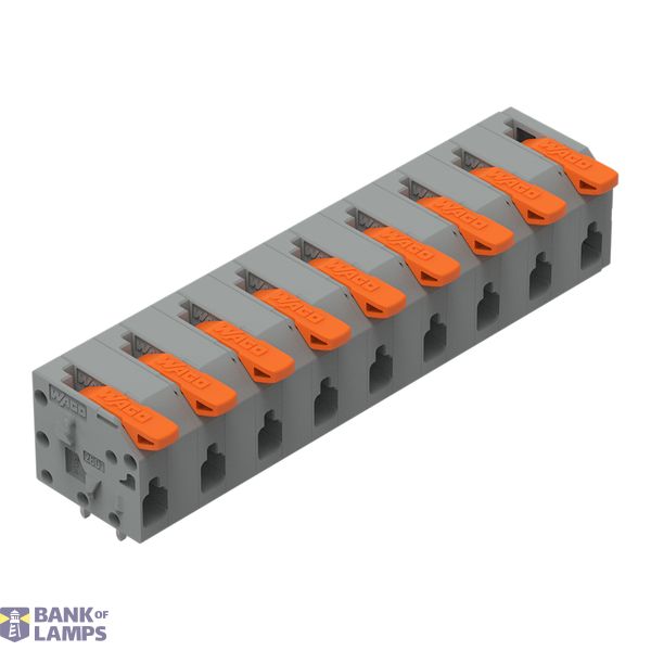 2601-1309 PCB terminal block; lever; 1.5 mm²; Pin spacing 7.5 mm; 9-pole; Push-in CAGE CLAMP®; 1,50 mm²; gray image 1