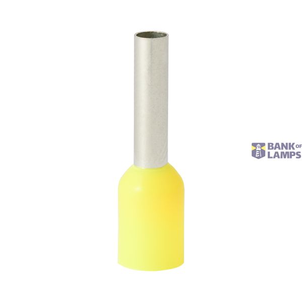 Single insulated sleeve terminal HI 2.5/10-zo yellow, Al/Cu image 1