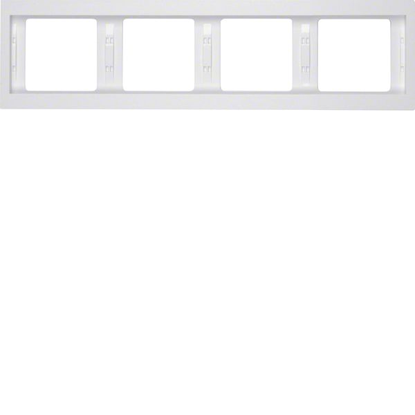 Frame 4gang hor., K.1, p. white glossy image 1