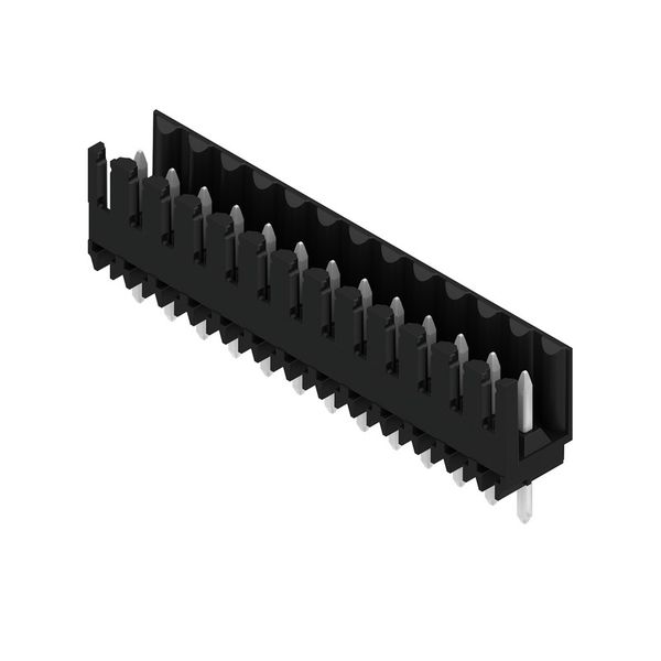 PCB plug-in connector, male header, open side, THT solder connection, 3.50 mm, Number of poles: 13, 180°, Solder pin length (l): 4.5 mm, tinned, black, Box image 8