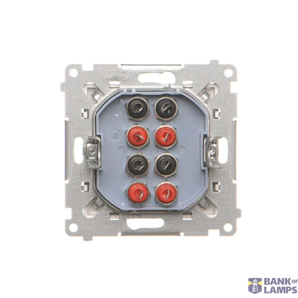 Double socket outlet with earthing and current phase constancy, (Complete product), 16A, 250V, Screw, anthracite, metalic image 2