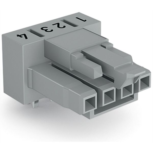 Socket for PCBs angled 4-pole gray image 2