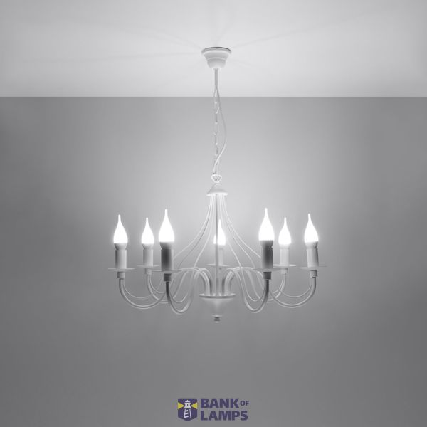 CHANDELIER MINERVA 7 WHITE E14 7X40W IP20 image 4