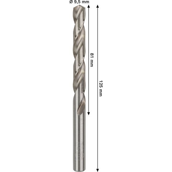 Metal drill bits HSS-G, DIN 338 9,5 x 81 x 125 mm 5 pcs. image 2