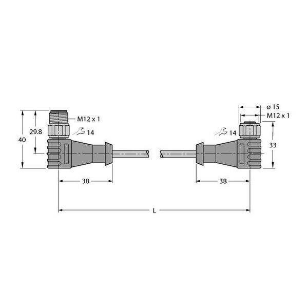 Cable for RFID Application in the Food Industry Connection Cable   WSCV WKCV 5732-50M/CS15915 image 1
