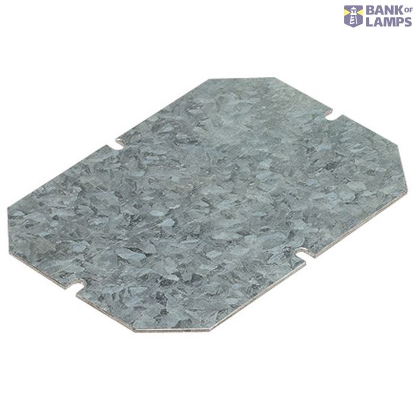 Mounting plate - for boxes 130x130 mm - galvanized steel - 1.5 mm thick image 2