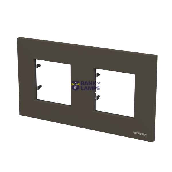 Frame 2-gang / 2+2-modules - IP44 - Anthracite image 2