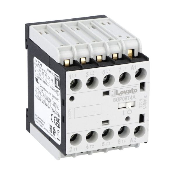 Four-pole contactor, AC coil 50/60Hz, 110VAC, rear PCB solder pin image 1