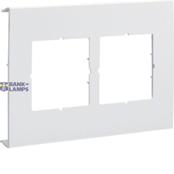 Pre-cut lid 2-gang, purewhite image 1
