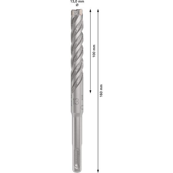 Hammer drill bit SDS-plus-5X 13 x 100 x 160 mm image 2