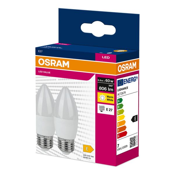 VALUECLB60 6,8W/827 230VFR E27 FS2 OSRAM image 2