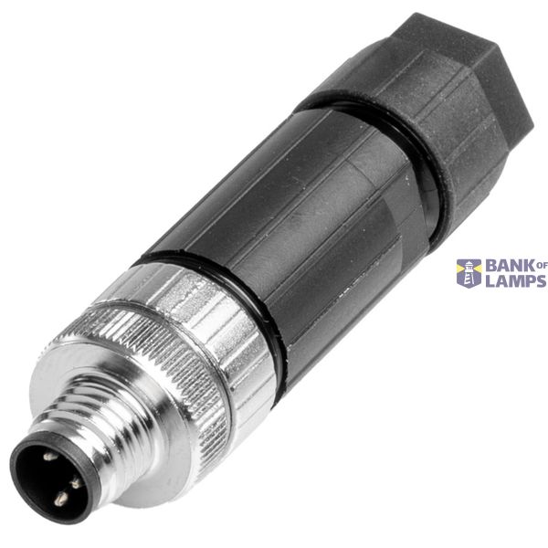 Round plug (field customisable), M8, A, PUSH IN, Number of poles: 3, I image 1