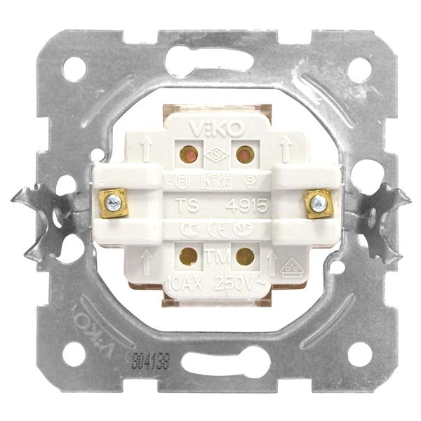 One-way switch insert, 2 pole, 16A, screw clamp image 1