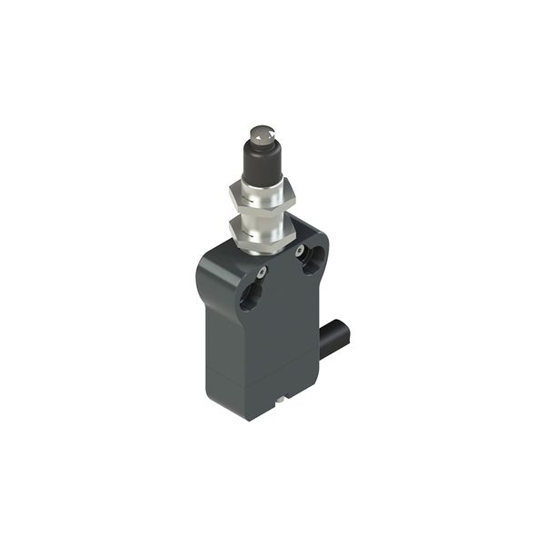 Modular prewired switch with plunger, M12 threaded bearing and external rubber gasket image 1