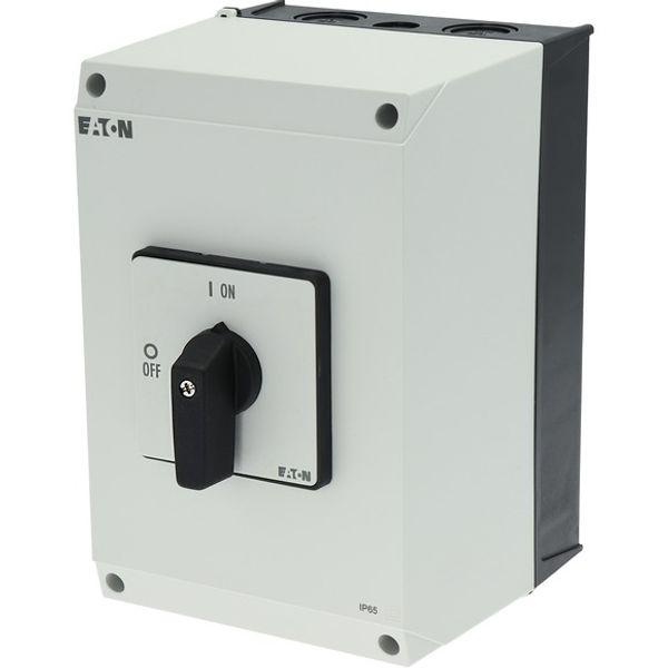 P3-100/I5 On-Off switch, P3, 100 A, surface mounting, 3 pole, with black thumb grip and front plate image 8