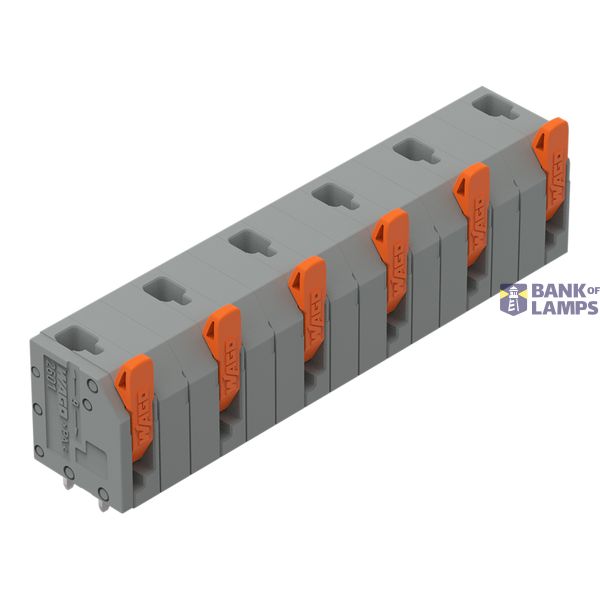 2601-3506 PCB terminal block; lever; 1.5 mm²; Pin spacing 11.5 mm; 6-pole; Push-in CAGE CLAMP®; 1,50 mm²; gray image 1