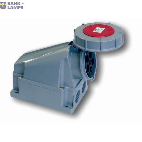 Fixed socket 63A 5P 400V 6h IP67 image 1