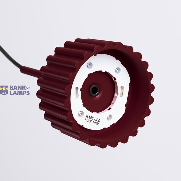 Pendant lamp AURA 1 burgundy Gx53 image 3
