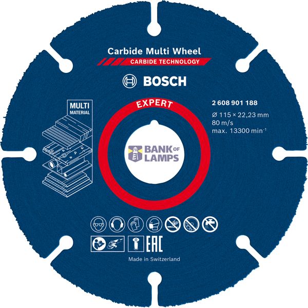 EXPERT Carbide Multi Wheel Cutting Disc 115 mm, 22.23 mm image 1
