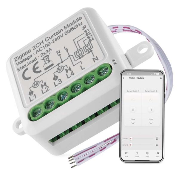 GoSmart motor module IP-2122CZ, ZigBee, 2-channel image 1