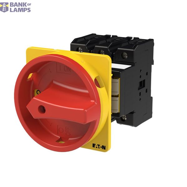 P3 Main switch, 80 A,Rear mounting, 4 pole, Form V/SVB, Red, Door coup image 5