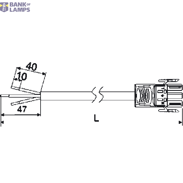 Cable set 3p socket 3x1,5mm� HF-A blk 1m image 2
