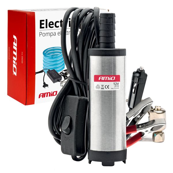 Electric diesel pump 12V/230V submersible diameter 38 mm set with hose image 1