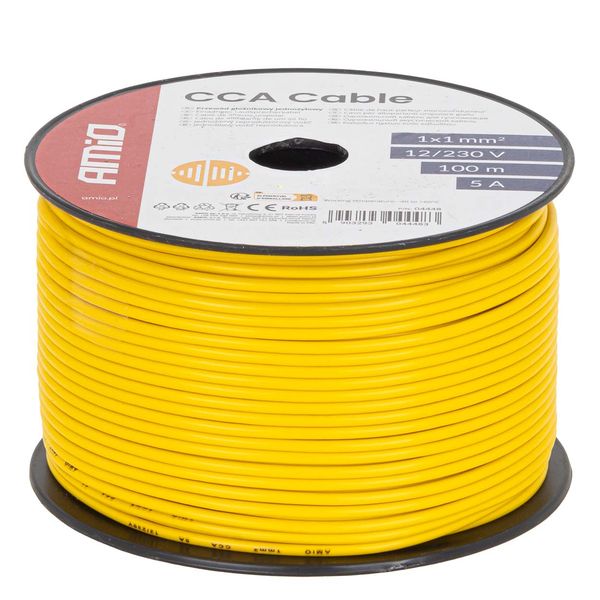 CCA Cable CCA 1x1mm2 100m 5A 12/230V AMIO-04448 image 1