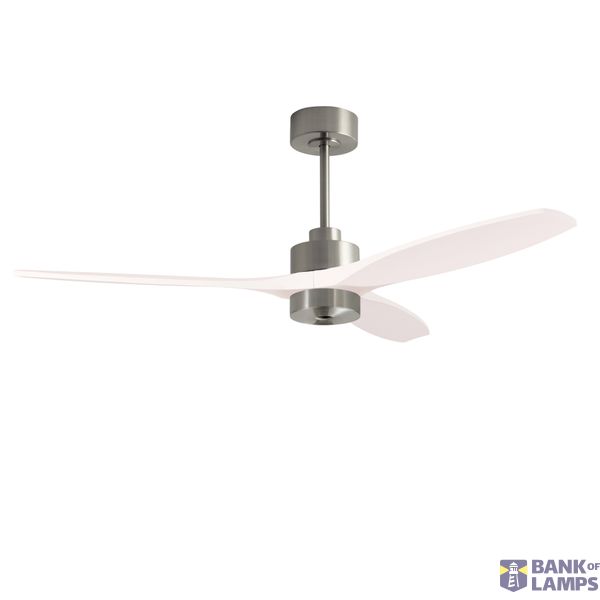 Fan Stem Evo ø1220mm Play Satin Nickel with White Blades image 1