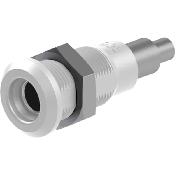 4 mm socket, solder connection, mounting Ø 8.1 mm, white, 64.3042-29 image 1