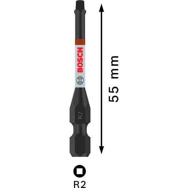 PRO Robertson Impact Bit, R2, 55 mm, 2 pcs image 2