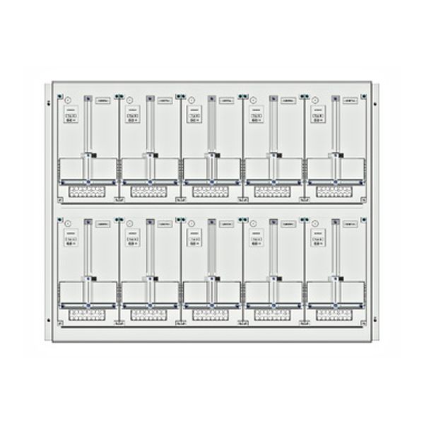 Meter box insert 2-rows, 10 meter boards / 19 Modul heights image 1