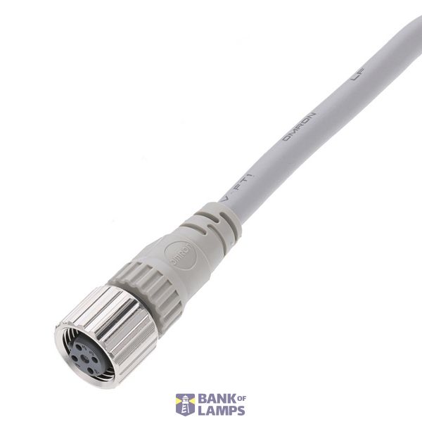 Sensor cable, M12 straight socket (female), 4-poles, 2-wires (3 - 4), B coded, PVC fire-retardant robot cable, IP67, 2 m XS2F0543H image 1
